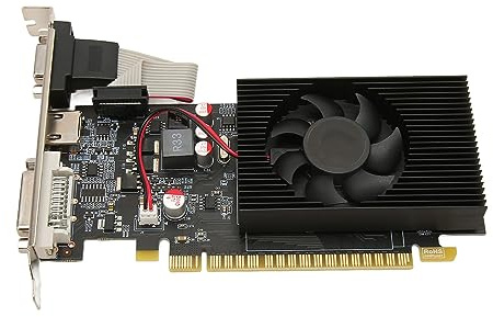 Yunseity Grafikkarte 4G DDR3 128bit, 700/1400MHz Computer PC Gaming Video Grafikkarte mit Lüfter PCI Express X16 3.0 Unterstützung VGA DVI HDMI