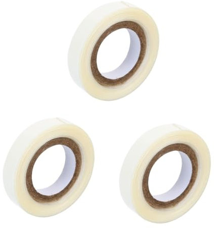 DOITOOL 3 Rollen Perücken Film Perücken Für Frauen Haarverlängerungsband Perückenband Für Frauen Lacefront Perücken Klare Haarbänder Haarband Spitze Damen Weiß Papier Haarverlängerungen