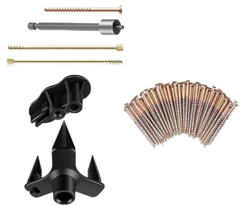 Jectse Bodenreparaturset, 3233 Squeak No More Kit Eliminiert Boden Quietschen, Enthält 5 Hilfswerkzeuge und 50 Schrauben für die Meisten Teppiche Vinylböden Hartholz Böden