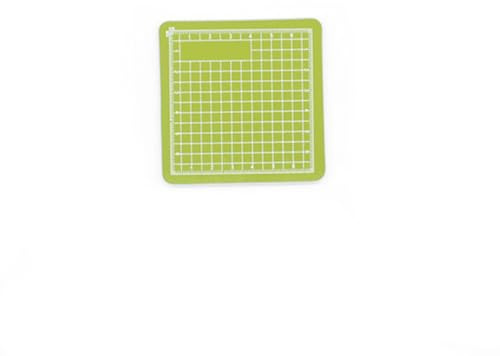 Operitacx Mini Self-Healing Cutting Mat for DIY Crafts, 8x8cm Mint Green PVC Cutting Pad, Reversible with Grid Markings for Sewing, Fabric Cutting, and Model Making