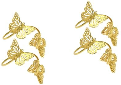 Cabilock 4stücke Serviettenring Aus Metall Elegante Schmetterlings-serviettenhalter Für Hochzeiten Geburtstagsfeiern Und Festliche Anlässe Hochwertige Tischdekoration