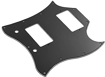 ERYUE Schlagbrett PVC HH Guitar Pickguard Scratch Plate für SG E-Gitarren 3-fach schwarz