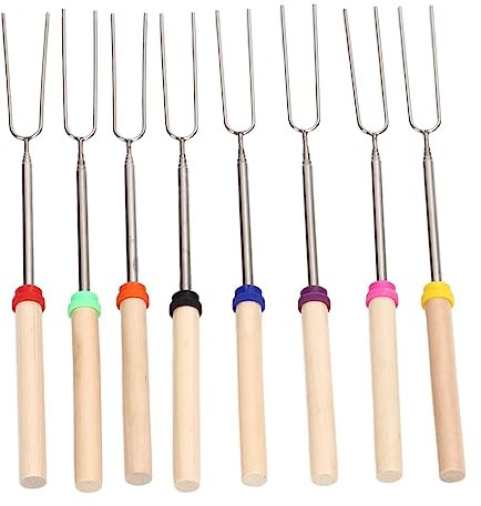 Fourchette à viande, avec un sac en toile, grandes fourchettes de service, fourchette de cuisine, 8 couleurs différentes, grandes fourchettes de service pour la viande,