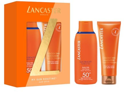 LANCASTER My Sun Routine Duo SPF50 Set including Lancaster Sun Beauty Body Milk SPF50 175ml and Lancaster Golden Tan Maximizer After Sun Lotion 125ml
