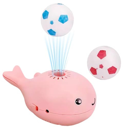 Balle flottante électrique en forme de baleine, jouet interactif pour chat, boule de taquinerie avec 2 bolus, design sans pales activé par le mouvement, pour chat d'intérieur, rechargeable