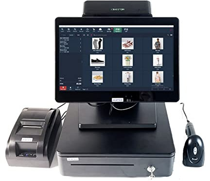 Geldzählmaschine, I5 8g 128g 1 4 -Zoll -Touchscreen -Registrierkasse mit kostenlosen POS -System 58mm Thermal Ticket Druckerzahlungsterminal,Präzise Erkennung(I5 8G 128 WIFI VFD)
