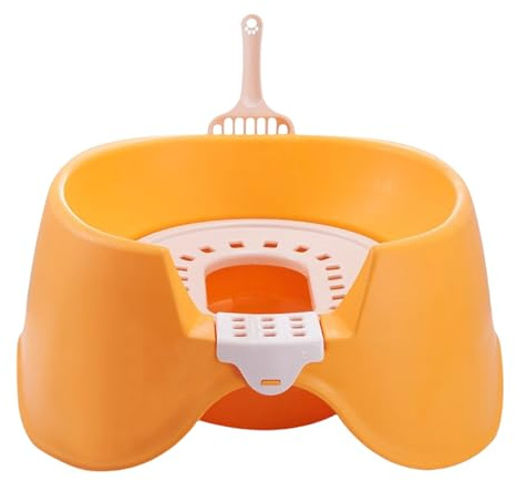 Bac à litière | Bac à litière pour chaton | Toilettes ouvertes sur le dessus haut pour petit appartement intérieur maison abri magasin chatons lapins