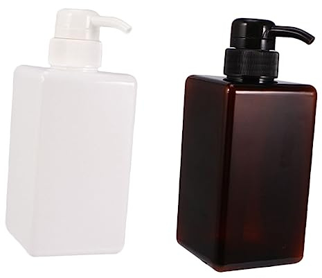 DECHOUS Dispenser Sapone Liquido 450ml 2 Pezzi Bottiglie Ricaricabili in Plastico Resistenti alle Fuoriuscite per Bagno e Ospedale Facile da Pulire