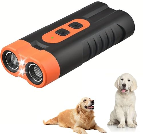 FYKTIK Bark Shield for Dogs, Dog Barking Deterrent Devices with LED Flashlight & HD Display, Anti Barking Device for Dogs & Cats, Portable Ultrasonic Dog Repeller for Indoor Outdoor (B)