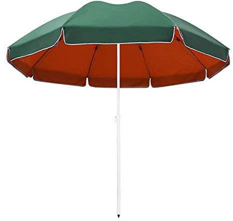 QYYZTQY Patio, Grand extérieur Pliable pour Camping Plage Piscine Balcon marché pêche Parasol de Table, Vert UPF50+