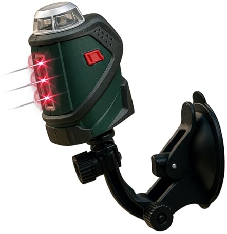 TronicXL Saugnapf‑Halterung 1/4 + 3/8 Zoll – Bau‑Stativ‑Halter für Laser‑Nivelliergeräte, Linien‑ & Kreuzlinienlaser, Entfernungsmesser – kompatibel mit Bosch Einhell