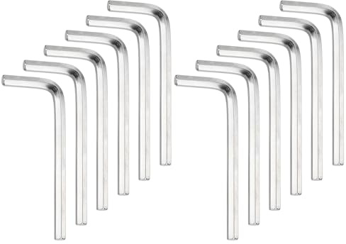 QUARKZMAN 12 Pezzi Chiave A Brugola 5mm Acciaio Cr-V A Forma Di L Chiavi Esagonali Metriche Strumento Di Riparazione Per Casa Fai Da Te Riparazione Biciclette Motocicli Argento