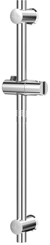 Chiluxendo Edelstahl Duschstange, Duschhalterung Erstellbarer, Duschkopf Stange 360°Drehbar, Dusch Stange Höhenverstellbarer, Brausestange Set für Badezimmer(Silber, 59cm)