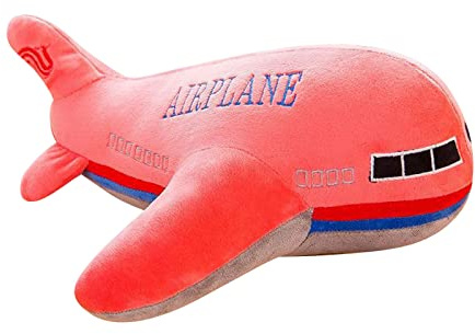 40 cm, diseño de avión de simulación de peluche, cojín para dormir, suave avión, peluche relleno, regalo de cumpleaños (C, talla única)