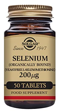 Solgar Selenium (Yeast-Free) 200 µg Tablets - Pack of 50 - Healthy Hair and Nails - Supports the Immune System - Vegan and Gluten Free