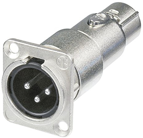 Neutrik NA3MDF, Einbauadapter, Steckadapter, Hochwertig, Langlebig, Geeignet für Audio- und Videoanwendungen