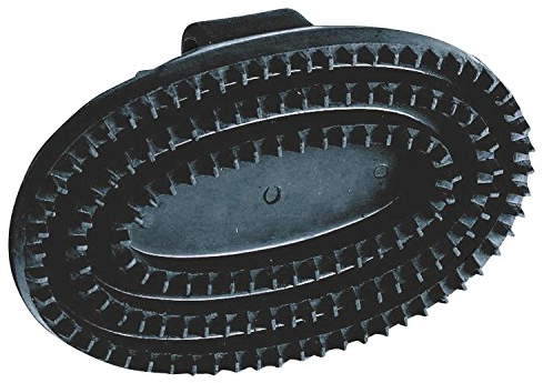 Kerbl Gummistriegel Oval, Schwarz