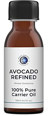 Mystic Moments| Avocado Refined Carrier Oil 125ml | Persea Gratissima | Deeply Nourishing Moisturising Treatment for Skin, Hair & Massage | Natural Aromatherapy Carrier