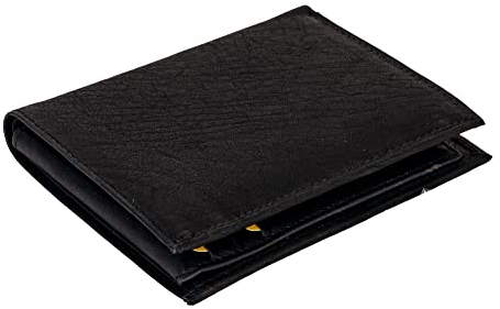 Alpenleder Portmonee - Modell: Geneva (Handgefertigt) - Nachhaltiges Bio-Leder aus regionaler Landwirtschaft | Geldbörse, Portmonee Damen & Herren Leder *Fair Produziert* (12.5 x 9.5 x 2cm, Schwarz)