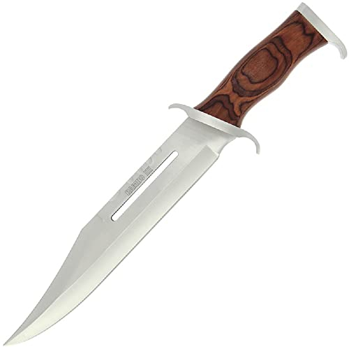 Anglo Arms Deluxe Jagdmesser Outdoormesser im Stil 'Rambo III' mit Lederetui und Gürtelhalter (K-SUR-3), Edelstahl, Outdoor, Jagd