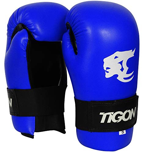 Gants de boxe Muay Thai Kick Karaté MMA Taekwondo Karaté Bleu Taille M
