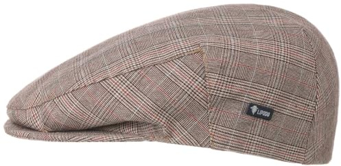 Lipodo Devron Ruta Flat Cap Herrar - Made in Italy bomullskeps keps med skärm, foder Sommar Vår-sommar - 59 cm beige