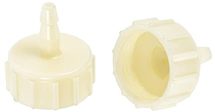 sourcing map 2 Stück ABS Schlauchstecker Schlauchtülle Kupplung 4mm Barb x G1/2 Innengewinde Schlauchverschraubung Weiß