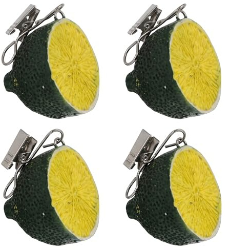 MIK funshopping 4er Set Tischdeckenbeschwerer mit Klemmkraft - Tischdecken-Gewichte - Ideal für den gedeckten Tisch (Limetten)