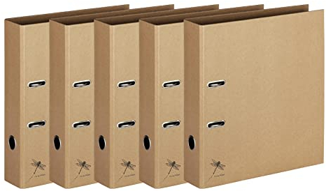 Pagna Ordner A4 Pur, praktische 2-Ring-Mechanik, Stabiler Graukarton mit Kraftpapier überzogen (5)