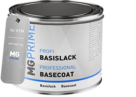 MG PRIME Vernice per moto Barattolo pronto all’uso per KTM KTM-REP-CB Pitch Black Vernice di base 0,5 litri 500ml