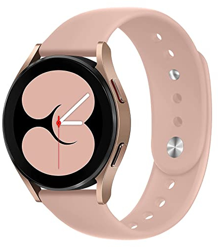22mm Silikon Armband kompatibel mit Samsung Galaxy Watch 3 45mm/Galaxy Watch 46mm/Huawei Watch GT/GT2 46mm Uhrenarmband, Weiches Silikon Sport Armbänder Ersatzbänder für Männer Frauen,Rosa Sand