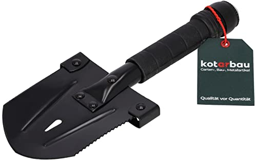 KOTARBAU® Feldspaten Pala multifunzione Acciaio Nero 29 cm