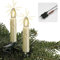 hellum Lichterkette Weihnachtsbaum Made in Germany, 30 tlg. LED Lichterkette innen, Filament Riffelkerzenkette elfenbein mit Wachstropfen, Kabelfarbe grün <59 Lumen 814101