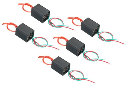 PATIKIL 5pz Generatore Alta Tensione DC 3-6V 20KV Trasformatore Nero | Potenziamento Modulo Alimentazione Elettrica, per Esperimento Scientifico, Arco Tensione