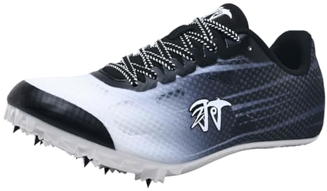 ZHENSI Leichtathletik-Schuhe Für Herren Damen Sprint-Spikes-Schuhe Leichte Atmungsaktive Jugend-Sprung-Sportschuhe,Schwarz,39 EU
