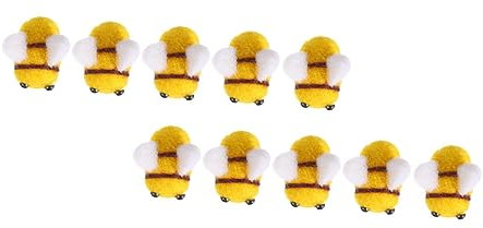 STOBOK 20stücke Teiliges Wollfilz Bunte DIY Dekoration Handgefertigte Bienenanhänger Für Kleidung Haarspangen Party Basteln Zubehör