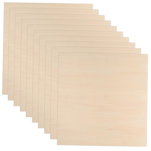 Lurrose 10stücke Diy Holzplatten Aus Hochwertigem Balsaholz Glatt Poliert Splitterfrei Zum Malen Gravieren Basteln Und Modellbau Für Kreative Handwerksprojekte