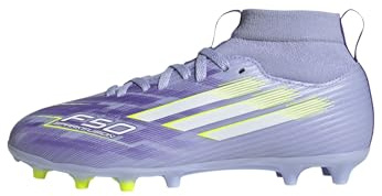 adidas Unisex Kinder F50 SPARKFUSION League W Mid Firm Artificial Ground Football Boots Kids Fußballschuhe, Violet Tone/Lucid Lemon/Purple Rush