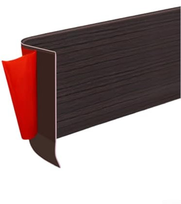 5 Meters PVC Skirting Board Trim,Waterproof Skirting Flexible Skirting Boards Covers Trim Strips For Floor Wall Base(brown)