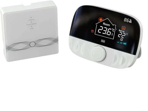 RF433 Funk-Thermostat für Gas, für Tuya wöchentlich programmierbarer Temperaturregler, mit Memory-Funktion und Kindersicherung