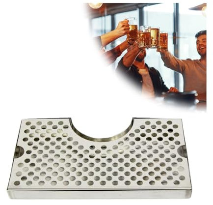 SWAYVES Stainless Steel Drip Tray, No Drain, Kegerator Beer Drip Tray Beer Tower Drip Pan for Home Bar