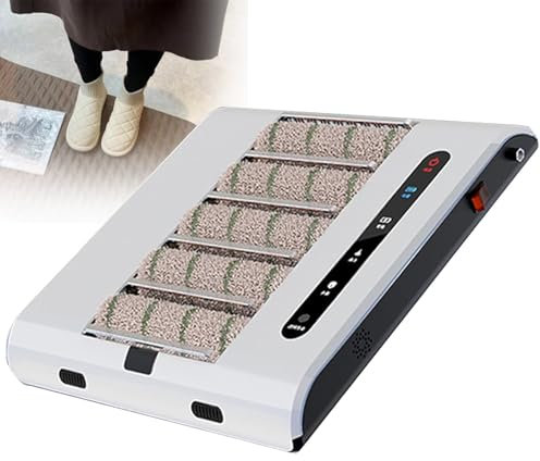 Nettoyeur de Semelles sans Eau,polisseuse de Semelles,aspirateur Automatique à capteur,essuyage Rapide en 5 Secondes, 260 TR/Min,1 000 Pa,Aspiration,frottement et Aspiration,2 en 1