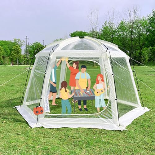 Pop-Up-Blasenzelt, Sofort-Iglu-Zelt, 8–12 Personen, transparentes Pop-Up-Zelt für den Außenbereich, Pavillon-Überdachungszelt für Picknicks, Terrasse und Camping, inklusive Aufbewahrungstasche