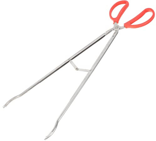 Mikinona Tenazas De Acero Inoxidable Para Chimenea Pinzas Multifunción Para Leña Garra De Agarre Robusta Mango Ergonómico Antideslizante Herramienta Resistente Para Hogar y Exterior