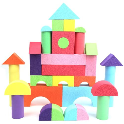 Haofy Costruzioni Precise IMPACKING SUCCHING TOYS per Bambini, Blocchi di Schiuma EVA Multicolore Educativo per Coordinamento, Conteggio e capacità di Classificazione di Handeye, Costruzione di 52