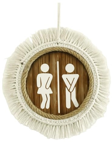 FytStycale Holz Badezimmer Zeichen Gast Rustikalen Hängen Business Unisex Toilette Tür Zeichen