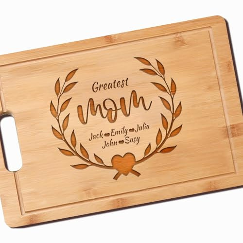Planche à découper personnalisée – Cadeau gravé pour les couples, les parents, les mariages, les anniversaires, les pendaisons de crémaillère, les anniversaires, les essentiels de décoration de