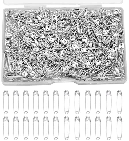120Pcs Small Safety Pins, 0.75Inch Strong Sliver Metal Tiny Craft Pins, Mini Safety Pin Assorted for Clothes, Arts & Crafts, Sewing and Pinning
