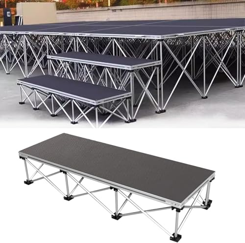 podium Marchepied pliant portable de 122 x 37 cm, marchepied connectable de 20, 40, 60 ou 80 cm de haut, plate-forme d'escalier pour groupe choral commercial(122x37x40cm (48x14.6x15.7in))