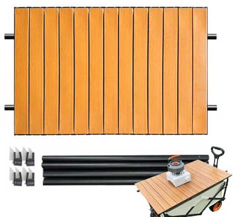 Folding Camping Table - Folding Metal Platform, Portable Dining Table, Removable Desk Plate, Compact Outdoor Stand | Picnic, Garden, Park, Caravan,